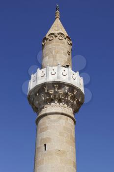 Minaret in St Peter's castle in Bodrum, Turkey