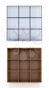 Royalty Free Clipart Image of Shelves