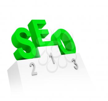 Royalty Free Clipart Image of SEO Above 123
