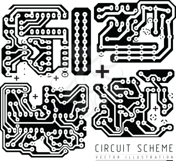 Royalty Free Clipart Image of Circuit Boards