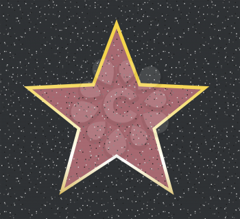Royalty Free Clipart Image of a Star on Black