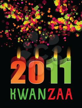 Royalty Free Clipart Image of a Kwanzaa Background for 2011