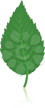 Royalty Free Clipart Image of a Green Leaf
