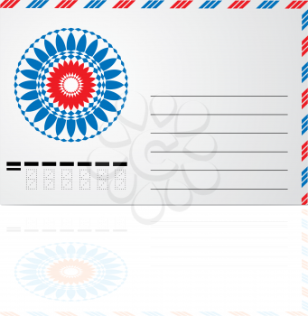 blank envelope on white background
