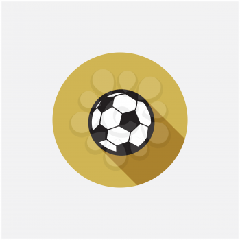 Vector soccer ball icon flat modern icon on grey background