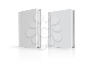 Blank book cover over white background. Vector illustration