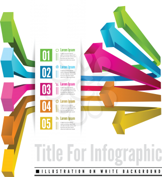 Infographic options with color arrow. Vector illustration