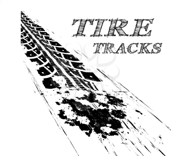Tire tracks.  Vector illustration on white background