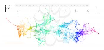 Abstract network connection. Vector technology background on white