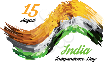 Indian Independence Day vector background with flag