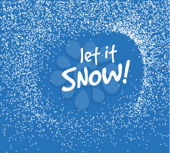 Falling White Snow Vector Background -Isolated Illustration