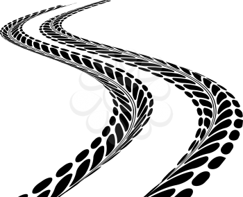 Tire tracks. Vector illustration on white background