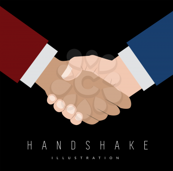 Handshake vector illustration. Background for business and finance