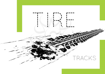 Tire tracks. Vector illustration on white background