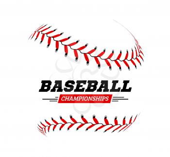 Baseball ball on white background Vector illustration