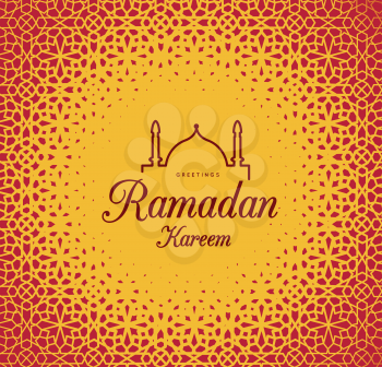 Ramadan Kareem. Congratulations on the holiday. Vector illustration