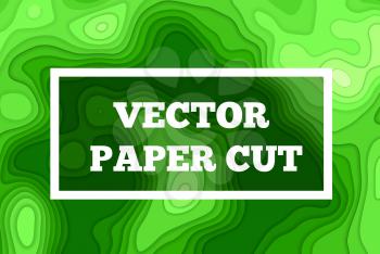 Paper cut. Vector background. Origami design illustration