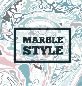 Marble ink background. Vector illustration with topographic lines