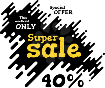 Sale illustration with rounded lines background. Vector