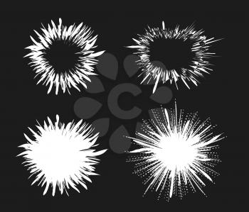Comic speech bubble stars. Explosion vector illustration