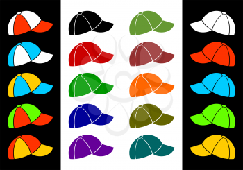 Multicolored baseball cap.