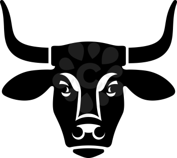 Stylised head of cow for butcher shop and Farm Market