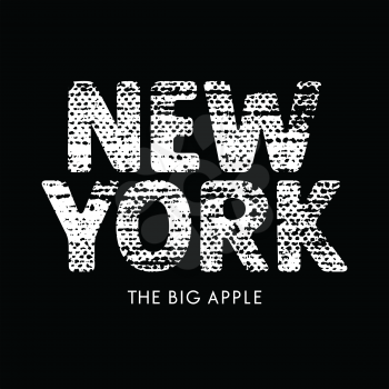 New York grunge textured inscription / Handwritten lettering / t-shirt graphic design / vectors / tee graphics