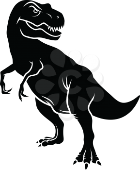 Dinosaur silhouette. Vector illustration. Tyrannosaurus