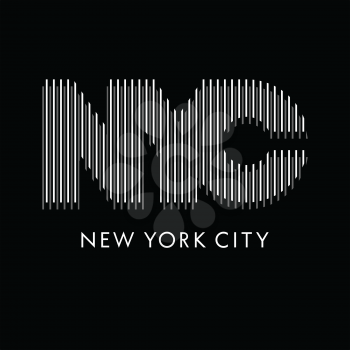 New York typography. NYC lettering. T-shirt graphics. Vectors. Tee graphics