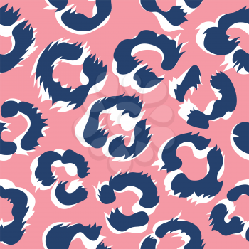 Leopard seamless pattern. Animal fur print design. Abstract vector illustration