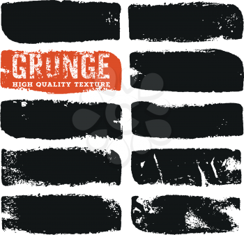 Grunge textures. Rough stamp imprints. Abstract vector background for your design