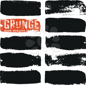 Grunge textures. Rough stamp imprints. Abstract vector background for your design