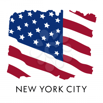 New York typography USA flag for t-shirt design. Vector illustration with grunge texture
