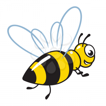 cartoon honey bee vector illustration