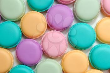 Artificial plastic macaroons, colored and beautiful decor