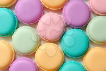 Artificial plastic macaroons, colored and beautiful decor