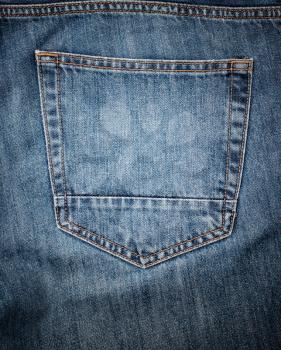 Back pocket on old worn jeans