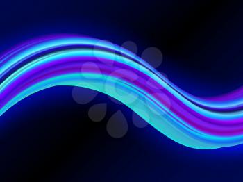 Glow Flow Background with 	3D Neon Curved Wave. Colorful Liquid Curve in Art Style. Creative Artistic Template for Banner, Card, Flyer, Poster for the Modern Trend. Version Eps10 Vector Illustration 