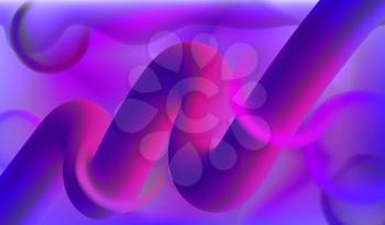 Vector Illustration Minimal Graphic Design. Violet Blurred Colorful Vibrant Background, 3D Art Creative Fluids. Landing Page, Festival Concept Card, Banner, Poster, Cover, Flyer, Magazine, Template.