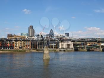 Panoramic view of River Thames, London, UK