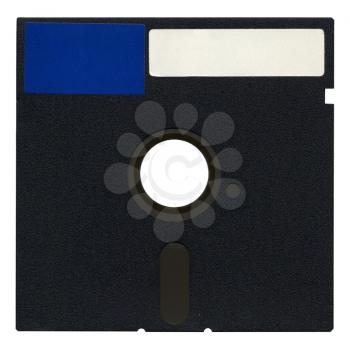 Vintage 5.25 diskette isolated over white