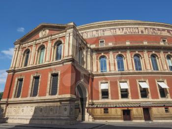 Royal Albert Hall concert room in London, UK