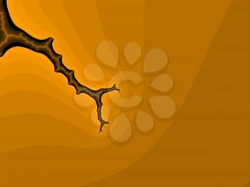 Orange abstract fractal illustration useful as a background