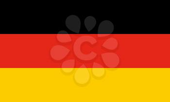 Official German flag of Germany aka Bundesflagge - Proportions: 5:3 - Colours: Black, Red 485 C, Gold 7405 C