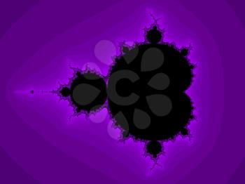 Violet Mandelbrot set abstract fractal illustration useful as a background