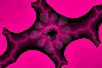 Pink Mandelbrot set abstract fractal illustration useful as a background