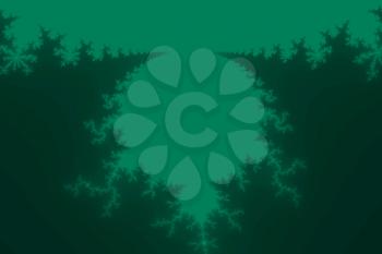 Green Mandelbrot set abstract fractal illustration useful as a background