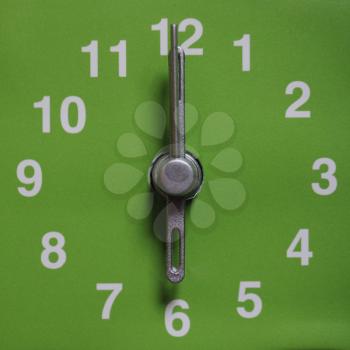Clock showing time - 6 six o clock