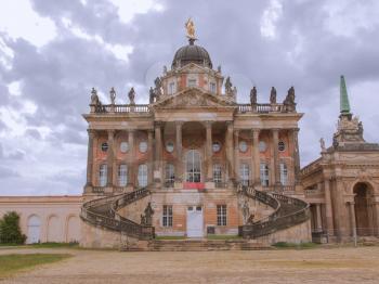 Ruins of the Neues Palais new royal palace in Park Sanssouci in Potsdam Berlin