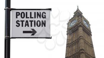 Polling station for UK general elections in London